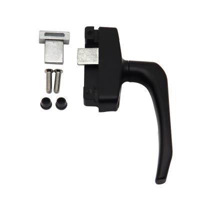 China Square Pressed Door And Window Handle Custom Zinc Handle Aluminum Seat Black for sale