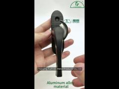 small push pull black crescent lock aluminum material moon lock window hardware