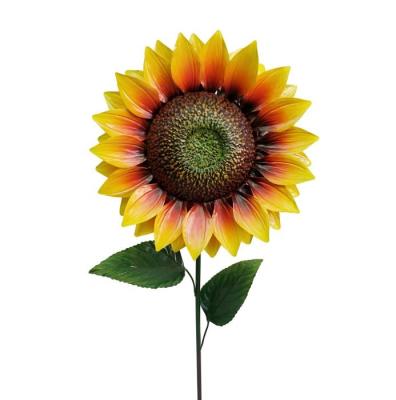 China Country Metal Sunflower Garden Waterproof Outdoor Decorative Stake for sale