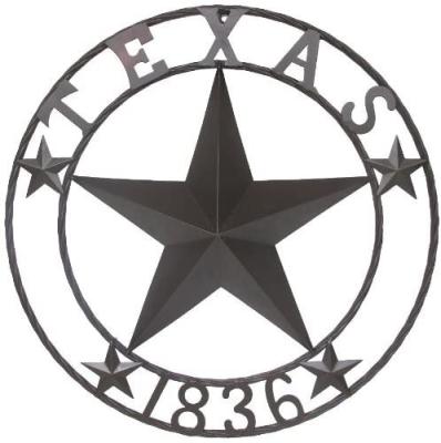 China 1836 Art Decor 24inch Metal Texas Star Wall Hanging Home Decoration for sale