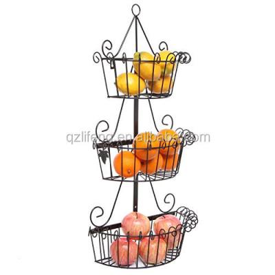 China Black Organizer Wall Mounted Decorative Viable Display Metal Basket Shelf Storage Rack for sale