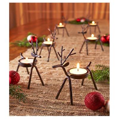 China Best Home Decoration for Christmas Holiday Reindeer Tealight Candle Holders for sale