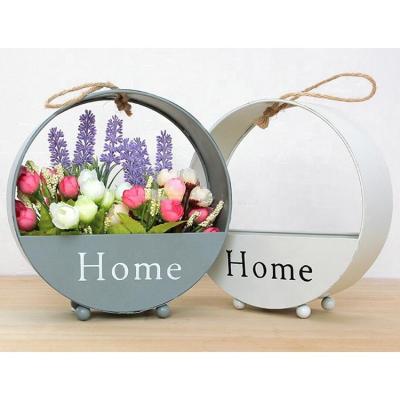 China Home Decoration Indoor Iron Wall Hanging Decorative Flower Planter Pot for sale