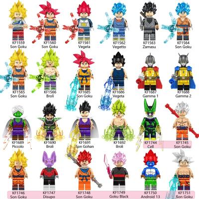 China Building Toy KF6158 KF6142 Japan Dragon Ball Model Son Goku Vegeta Gamma Anime Cartoon Anime DBZ Building Block Brick Figure Children Play for sale