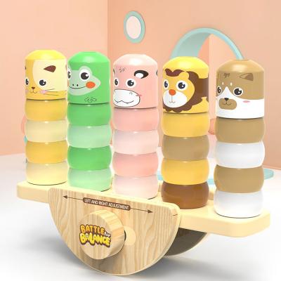 China Battle Toys Stacking Balance Game Wooden Set Education Battle Toys Stacking Balance Game for sale