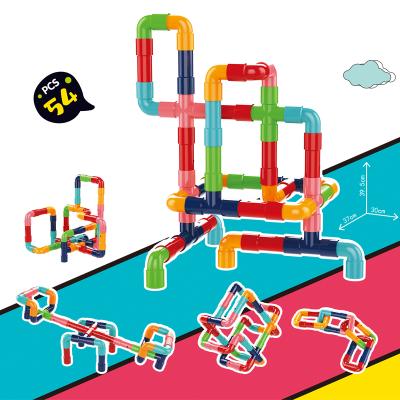 China DIY Construction Toy Assembly Game Creativity Kids Building Pipe Blocks Toys for sale