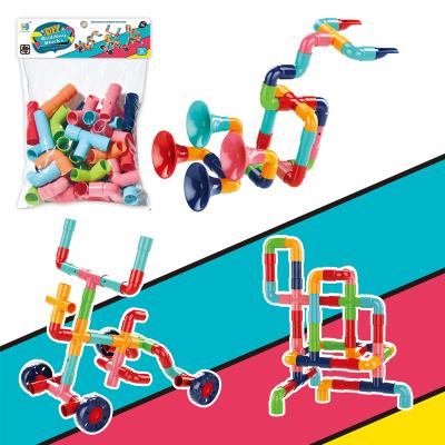 China DIY Educational Building Toy Large Children Play Toys Building Block Creative Pipe for sale