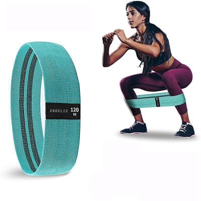 China Durable Gym Logo Women Fitness Hip Training Custom Elastic Band 3 Pack Booty Workout Exercise Band Set Non Slip Fabric Resistance Bands for sale