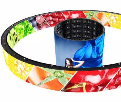 China Indoor Indoor P1.5 P1.8 P2 P2.5 Curved Wall Soft Flexible Led Video Display Screen For Exhibition Shop Store Cylindrical Column Use for sale