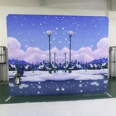 China 250g Polyester Tension Fabric Display, Portable Trade Show Wall, Custom Backdrop Display for sale