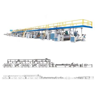 China Commodity 3 Ply Corrugated Cardboard Production Line / Single Facer Cardboard Making Line for sale