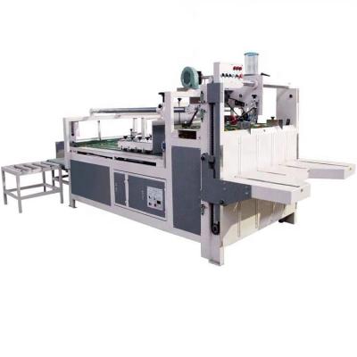 China ZXJ2800 semi automatic products carton box folder gluer machine / corrugated board folding and gluing machines for sale