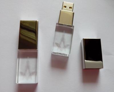 China Wholesale USB Flash/Crystal Thumbdrive /USB Modern with LED Logo for sale