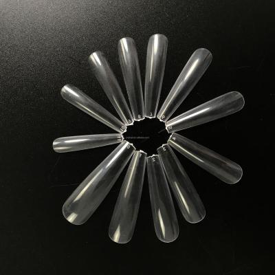 China Fashionable DIY Nail Art New Full Cover Extra Long Press On Coffin Nail Tips for sale