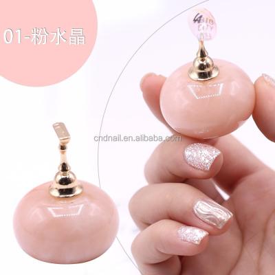 China DIY Personal Nail Art / Manicure Salon Manicure Salon Practice Resin Spherical Nail Holder Strong Magnetic Color Card Display Stand Manicure Tool Kit for sale