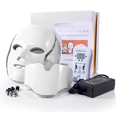 China Dye Removal Beauty Photon Therapy Device 7 Color Light Bead White Led Mask For Face And Neck for sale