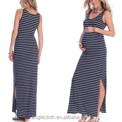 China Anti Allergy Flattering Nautical Stripes Cheap Summer Maternity Clothes for sale