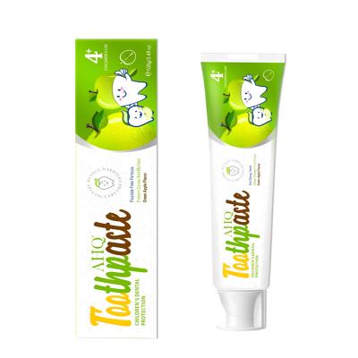 China Anti-Cavity AHQ Fresh Apple Children's Toothpaste low fluoride anti-cavity fresh breath  OEM/ODM service fruit toothpaste manufacturer for sale