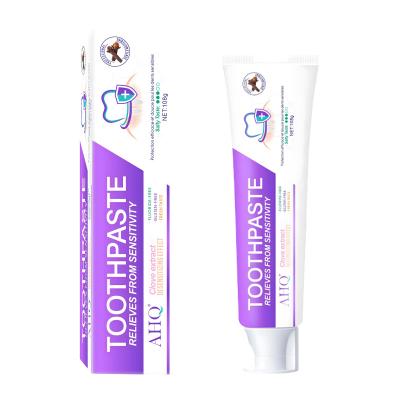 China Anti-Cavity AHQ Clove extract Sensitive Relief Toothpaste oral dendist and gums care Anti-Cavity108g OEM/ODM service toothpaste manufacturer for sale