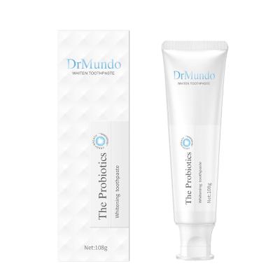 China Whitening DrMundo Naturally Probiotic Whitening Toothpaste Prevent Cavities and remove Plaque 108g OEM/ODM service toothpaste manufacturer for sale