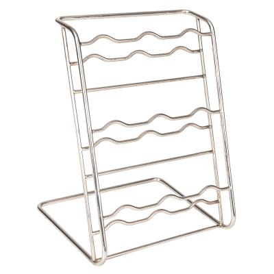 China Single-sided Top Seller Dish Pan Drying Rack Methods Pot Rack Metal Kitchen Pots Holder Cabinet Pantry Lid Pan Organizer Pot Rack for sale