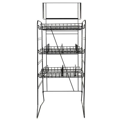 China Single-sided Bread store rack bakery display stand 5 tier steel wire storage rack heavy duty chrome for sale