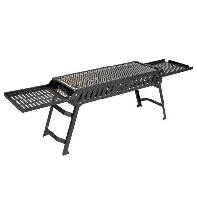 China Adjustable Height Outdoor Garden Large Gas And Charcoal Grill Combo Smokeless Barbecue BBq Commercial Grill for sale