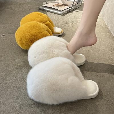 China Fashion Trend Plush Cotton Thick Women Slippers Home Wear Cotton Shoes Warm Slippers Women for sale