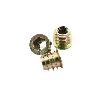 China Other Zinc Alloy Galvanized M4 - M10 Threaded Insert Nut For Furniture Wood for sale