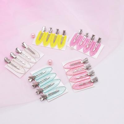 China Promotion home travel salon fashion high quality women's party jewelry clip hair accessories transparent plastic hairpin for sale