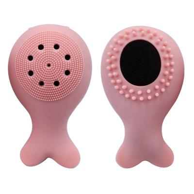 China Wholesale Home Silicone Facial Travel Promotion Salon Brush Whale Cleansing Shape Deeply Exfoliate Blackhead Face Scrub Wash Brush for sale