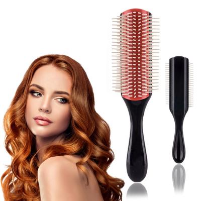 China Nondisposable custom detachable air cushion nylon stiffens 9 rows denman hair brush for man for sale