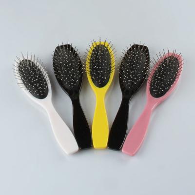 China Wholesale custom salon logo Ningbo palette plastic steel hair brush wig comb for sale