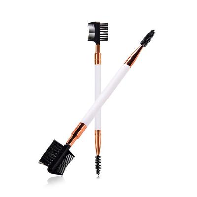 China Salon Custom Logo Edge Control Master Broom Private Label Dual In 1 Eyebrow Brush With Comb for sale