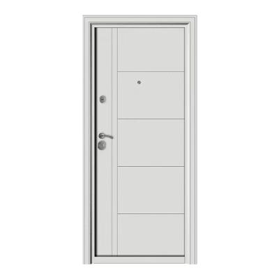 China Anti-theft European style interior white steel wooden door for sale