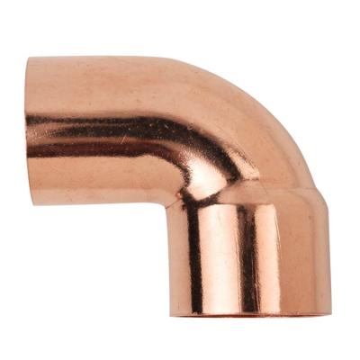 China WRAS HVAC SOLDER END FEED Eco-friendly Metal 90 ELBOW STR FTG C Wholesale Copper Pipes Fittings Reduction for sale