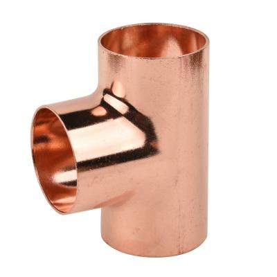 China Best Selling OEM Listed Pipe Welding Equal Tee Copper Fitting for sale