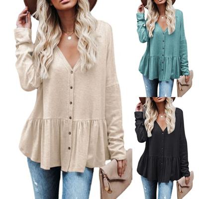 China New Breathable Arrive For Fall And Winter Knitted Cardigan Dovetail Long Sleeve Edge Pleated Casual Loose Slit Coat for sale