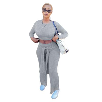 China High Quality QUICK DRY XL Plus Size 2 Piece Set Women Solid Color Long Pants Jogging Tracksuit Women Two Piece Set for sale