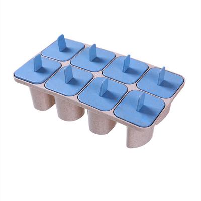 China 4/8 Cell Viable Mini Ice Cream Mold Home Made Handmade Dessert Popsicle Mold For Freezer Fruit Buckets Ice Cube Maker Reusable Ice Tray for sale