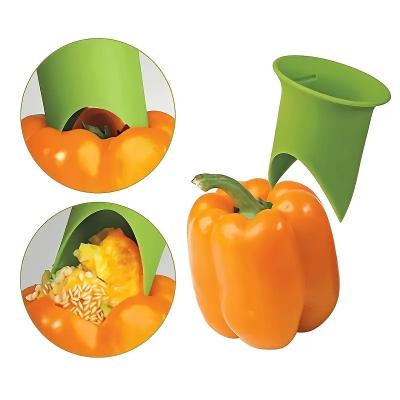 China Healthy Kitchen Tool Accessories Green Peppers Tomatoes Fruits and Vegetables Hollow Punch Kitchen Viable Utensil Instrument Cooking Tool for sale