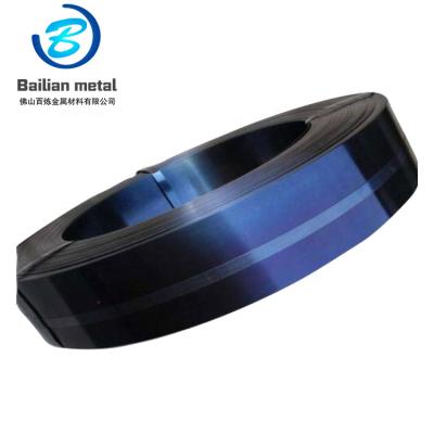 China Metal stamping oil Q+ T blue sk5 sk85 C100S 65mn ASTM1566 C60 C50 C75 cold rolled carbon high tensileHigh spring steel strips for sale