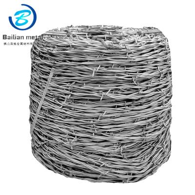 China Barbed Wire Barbwire Farm Fence Guardrail Anti-theft Burst Outdoor and Sturdy Barrier Hot-Dipped Galvanized For Construction Fence Guardrail Farm Protection for sale