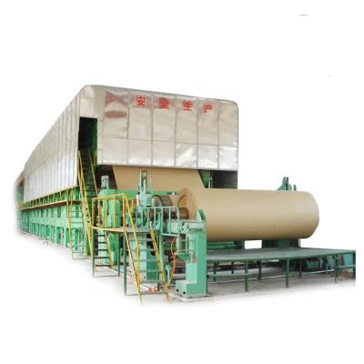 China Factory Cailun Complete Waste Cardboard Recycling Kraft Piping Corrugated Paper Roll Making Machine for sale