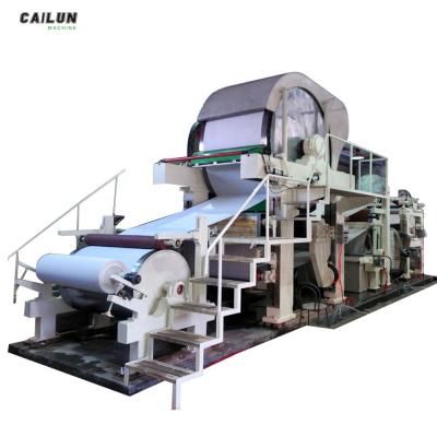 China Paper Industry Cailun 1092mm Small Waste Paper Recycling Machine Kitchen Towel Tissue Toilet Paper Making Machine for sale