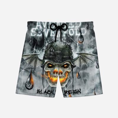 China Printer QUICK DRY Skull Oversized Beach Shorts Gothic Man Keychain Adult Panties / Male Loose Panties Ghost for sale