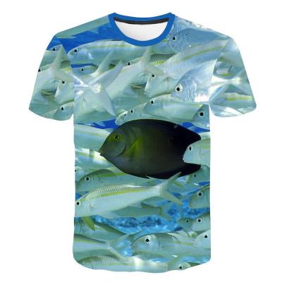 China Anti-Wrinkle Printer Fishing Loose T-shirt Custom Women/Oversize Men's T-shirt Fishing Reel Ladies/Men's T-shirt for sale