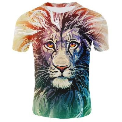 China Anti-wrinkle brand social lion t-shirt female black lion / custom male t-shirt the king female / male t-shirt for sale