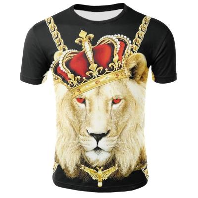 China Anti-wrinkle brand lion tops custom lion women/men t-shirt summer t-shirt boys/girls t-shirt small t-shirt for sale