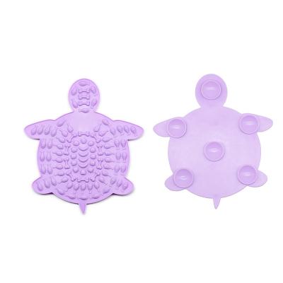 China Sustainable Silicone Dog Feeding Lick Mat With Suction Turtle Pet Type Licking Pad For Vet Visit Feeding for sale